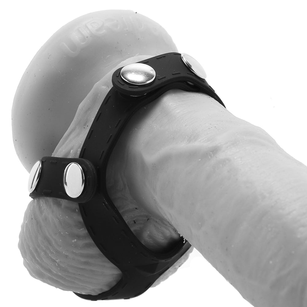 Blue Line Silicone T-style Cock Ring With Ball Divider Cock Rings - Tophatter Daily Deals